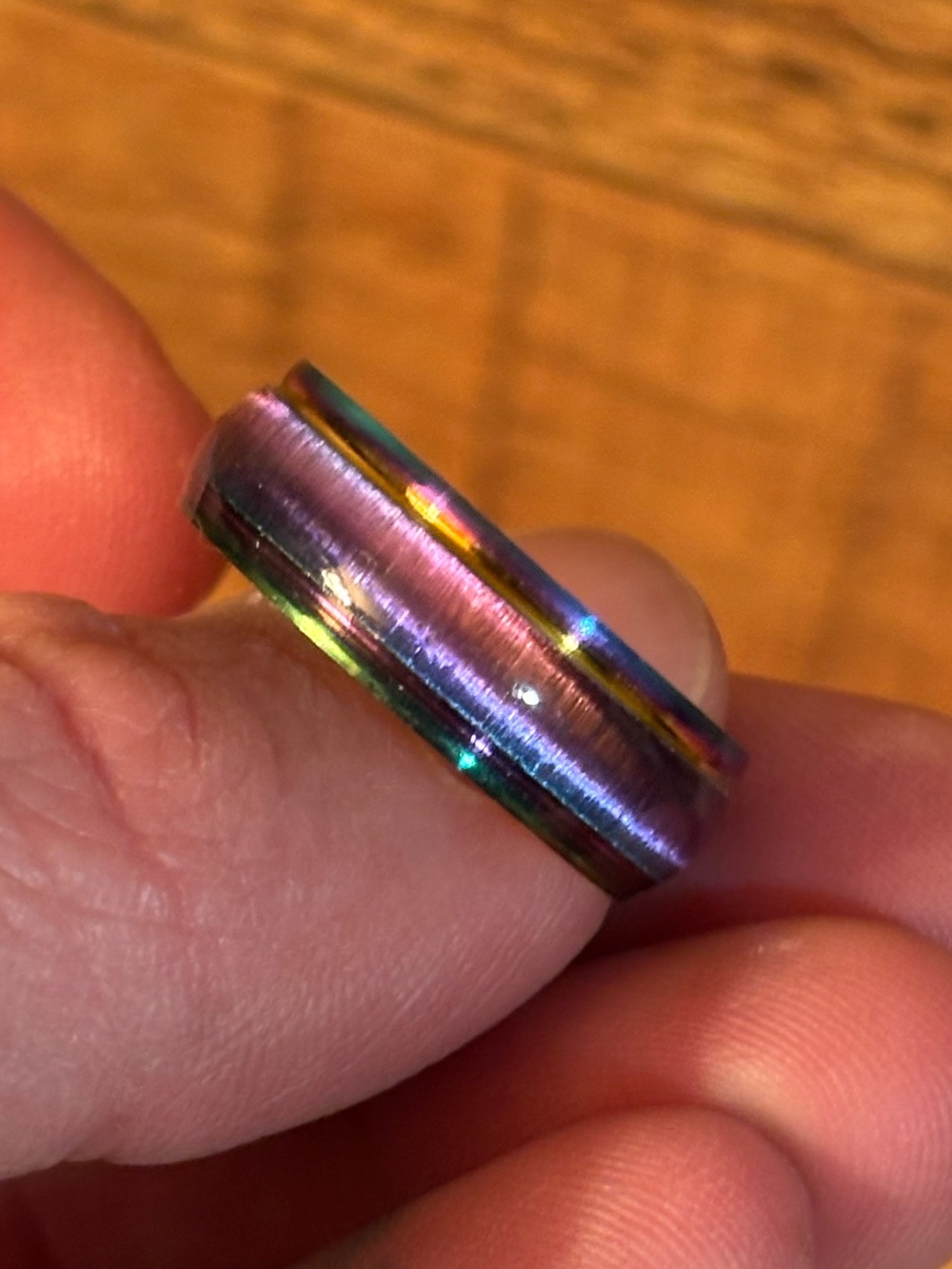 Stainless Steel Rainbow Band Ring - Picture 4 of 5